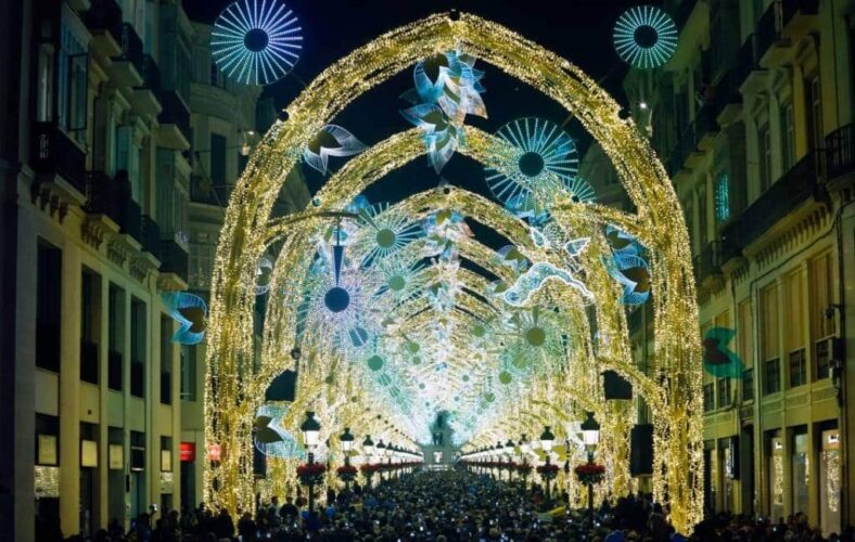 Kerstverlichting in Málaga op 27 november aan maar zonder spektakel