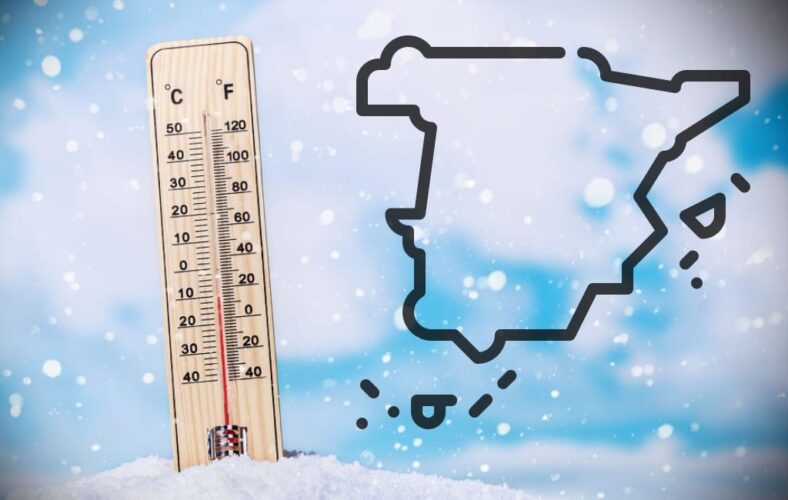 Hoogste (+23) en laagste (-13) temperaturen in Spanje maandag 4 jan