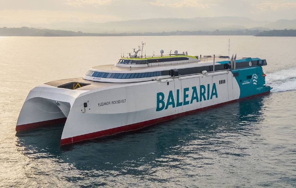 Eerste fast Ferry op aardgas gaat route Dénia-Ibiza-Palma de Mallorca varen