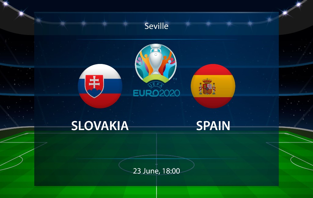 EK-2021 23 juni: Spanje speelt derde groepsfase wedstrijd tegen Slowakije