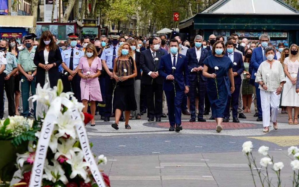Herdenking terroristische aanslagen Barcelona en Cambrils 4 jaar geleden