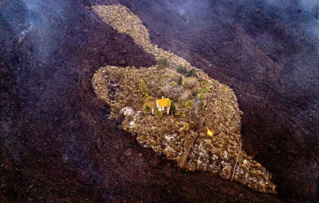Het verhaal van het ‘wonder-huis’ dat gespaard bleef van het lava op La Palma