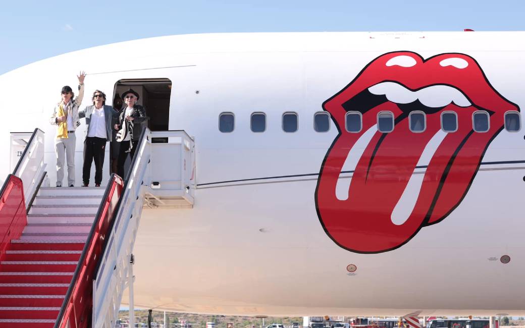 The Rolling Stones zijn met strenge veiligheidsmaatregelen geland in Madrid