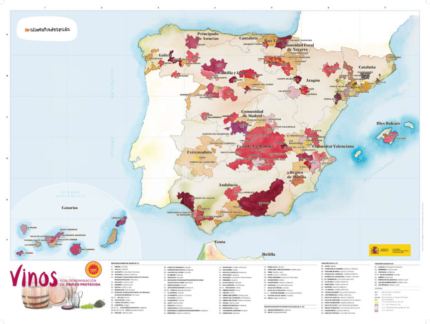 kaart wijnen