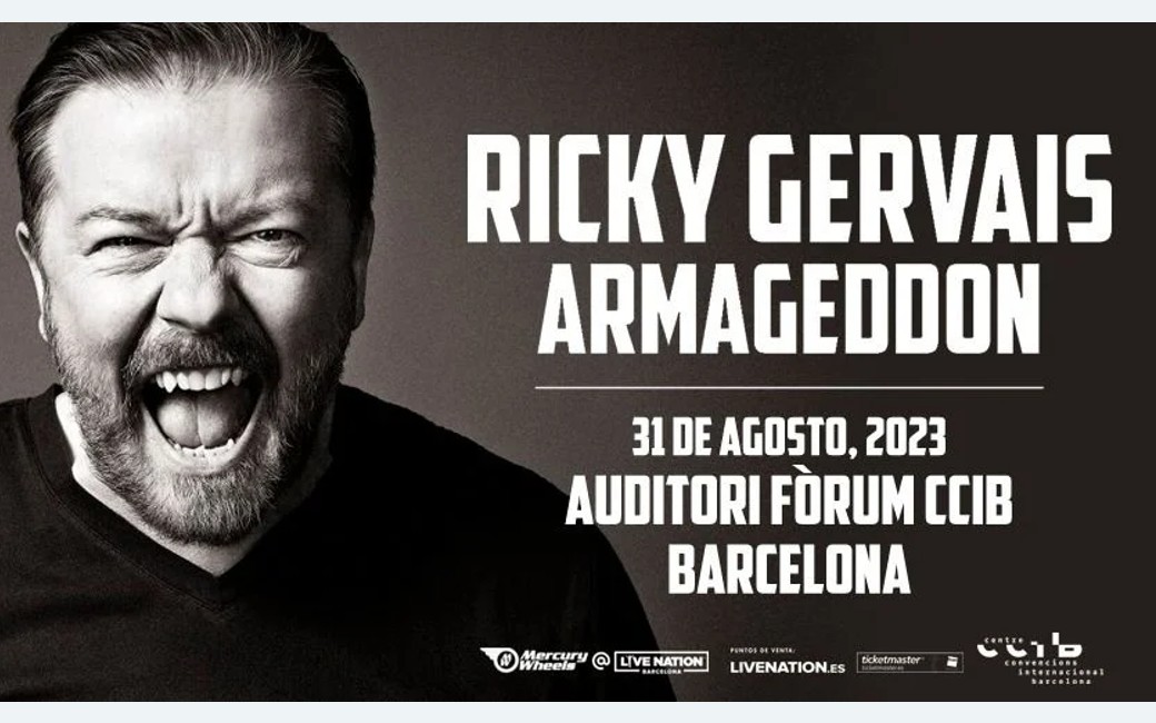 Britse komiek en standup comedian Ricky Gervais komt naar Barcelona
