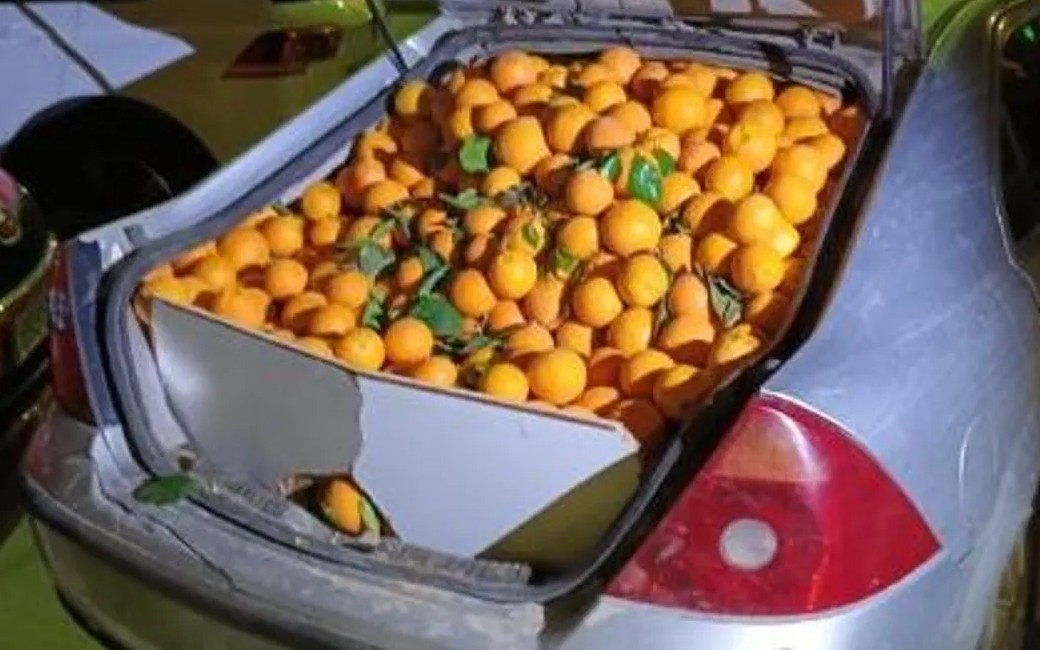 Auto met meer dan duizend kilo gestolen sinaasappels onderschept in Sevilla