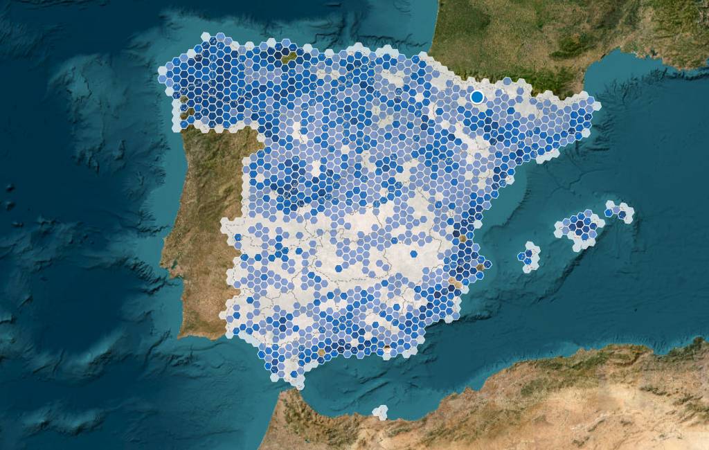 Bekijk op deze kaart of je voor 35 euro gesubsidieerde satellietinternet kunt krijgen in Spanje