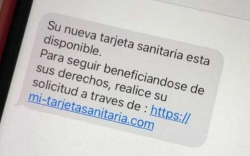 Mobiele telefoon SMS fraude-alert Spaanse Sociale Zekerheid