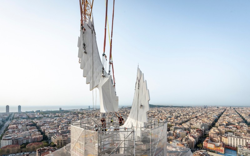 Sagrada Familia in Barcelona krijgt in november twee nieuwe torens