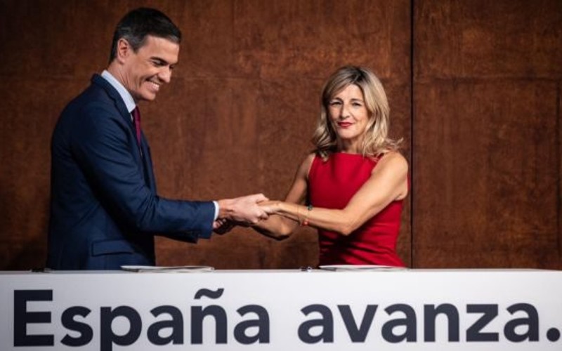 PSOE en Sumar sluiten coalitieakkoord met verkorting werkweek in Spanje