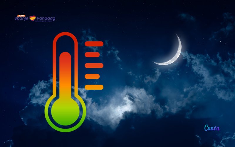Vervijfvoudiging van aantal nachten van 25 graden of meer in Spanje