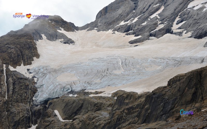 Gletsjer Monte Perdido in de Spaanse Pyreneeën wordt steeds kleiner