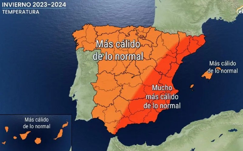 Winter wordt warmer, maar ook natter dan normaal in heel Spanje