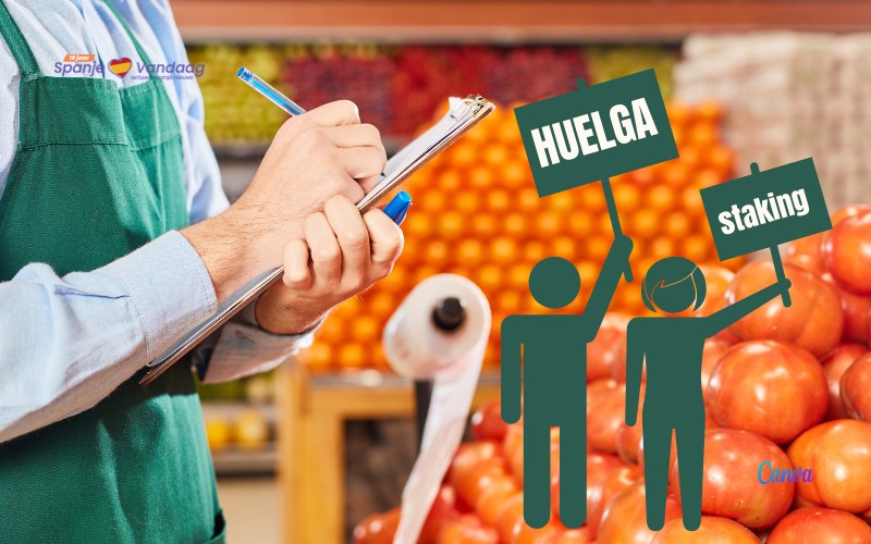 Supermarktpersoneel in Spanje gaat in staking tijdens de feestdagen