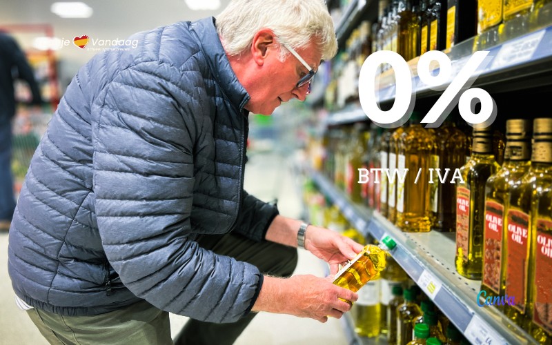 Btw-verlaging van 5 naar 0 procent voor olijfolie in Spanje