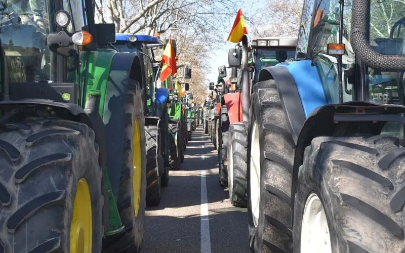 Grootste boerenprotest ooit in het centrum van Madrid