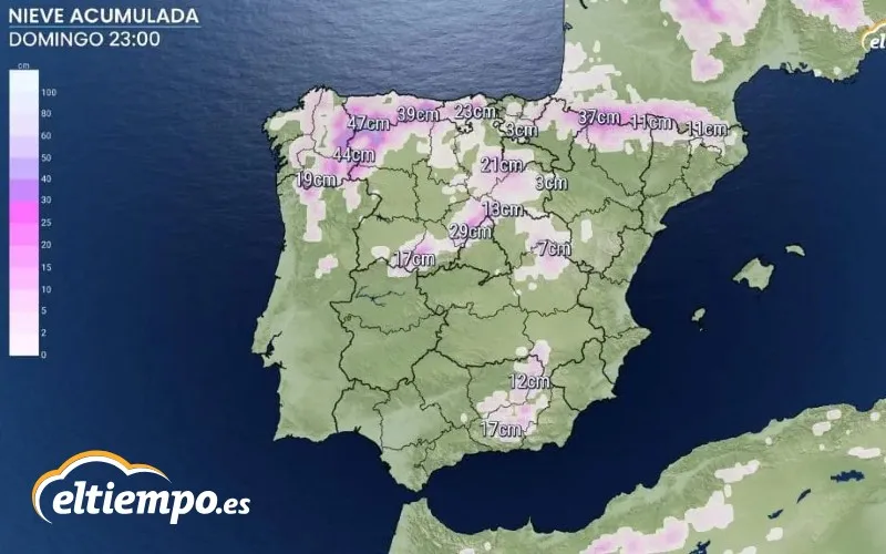 Zware sneeuwval verwacht in delen van Spanje deze week