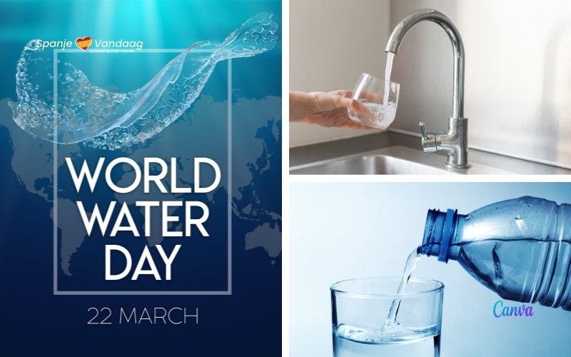 Water uit de fles of kraan op Wereldwaterdag in Spanje SpanjeVandaag