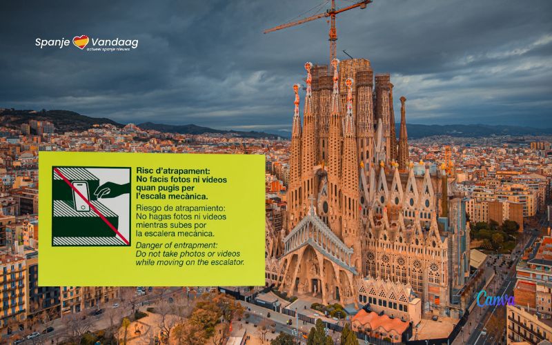 Делать селфи в церкви Саграда Фамилия в Барселоне запрещено во избежание риска.
