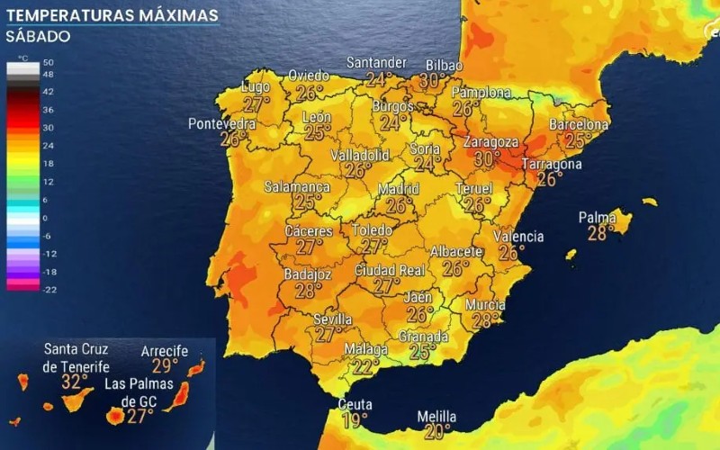 De zinderende zomer is begonnen met 38+ graden op diverse plaatsen in Spanje