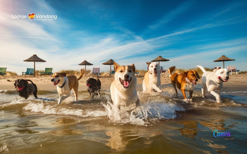 Kaart met alle hondenvriendelijke stranden van Spanje in 2024