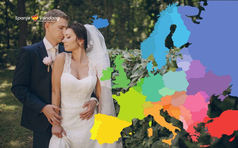 Spanjaarden zijn de Europeanen die het langst wachten om te trouwen