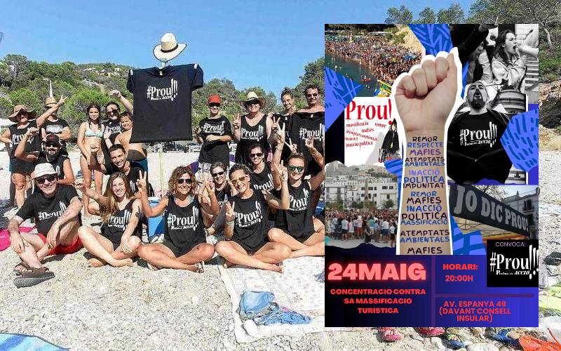 Protest tegen massatoerisme op Ibiza