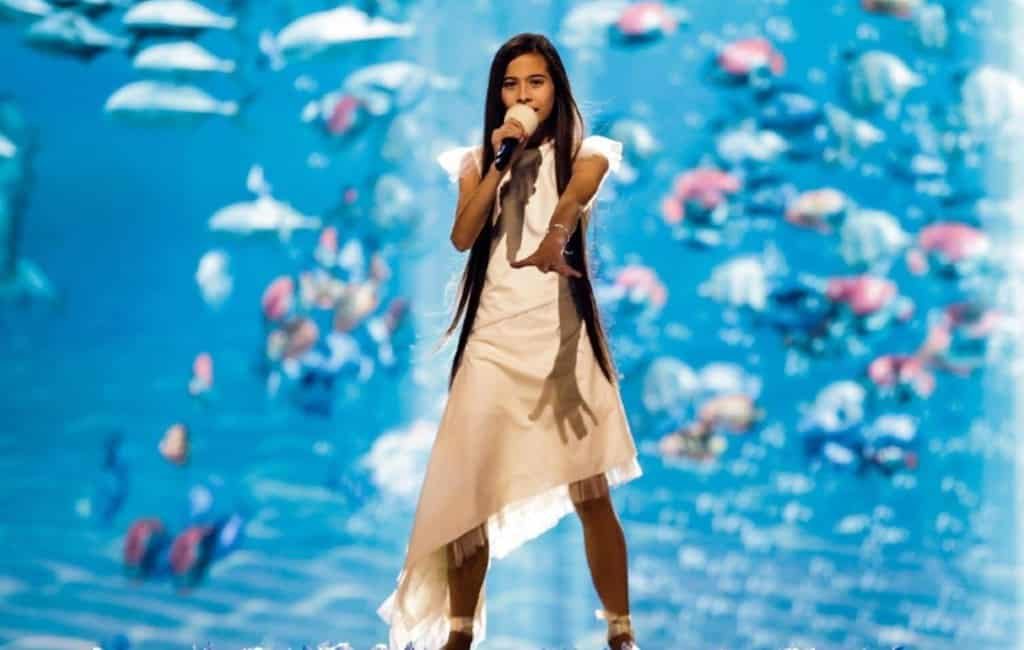 Spaanse Melani eindigt als derde bij Junior Eurovisiesongfestival