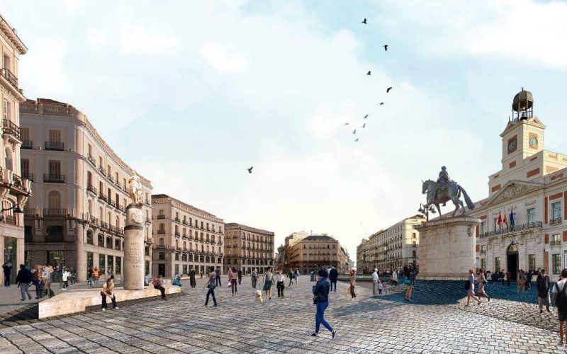 Puerta del Sol plein in Madrid gaat autovrij worden in 2021