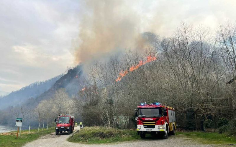Grote bosbrand in Navarra slaat over naar Baskenland en Frankrijk