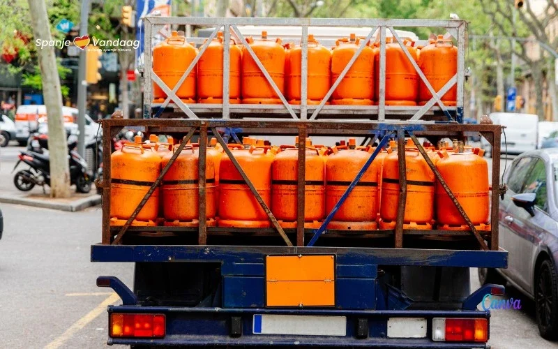 Prijzen oranje butaangasflessen stijgen opnieuw in Spanje