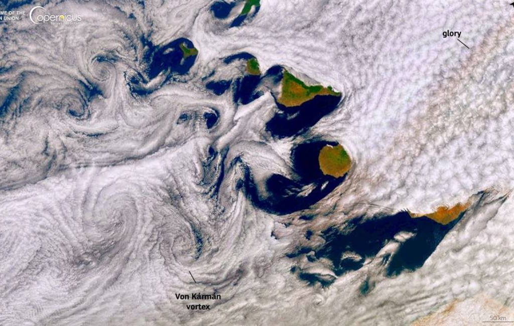 Spectaculaire foto van de Canarische Eilanden gemaakt door een Sentinel-satelliet