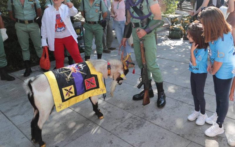 Geit steelt de show tijdens militaire parade in Granada