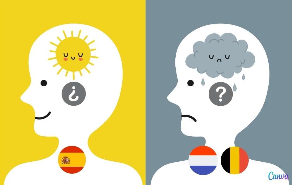 Als de zon schijnt in Nederland en België regent het dan altijd in Spanje?