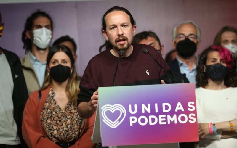 Podemos partijleider Pablo Iglesias stapt na verkiezings debacle Madrid uit de politiek