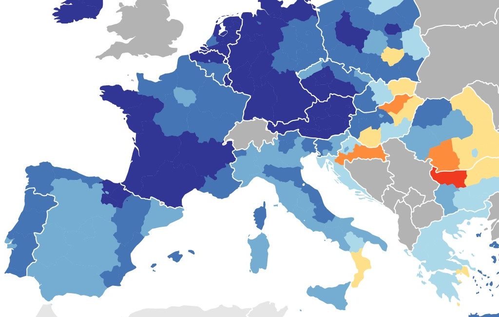 Levenskwaliteit in Spanje en de EU volgens deze kaart waar Friesland bovenaan staat