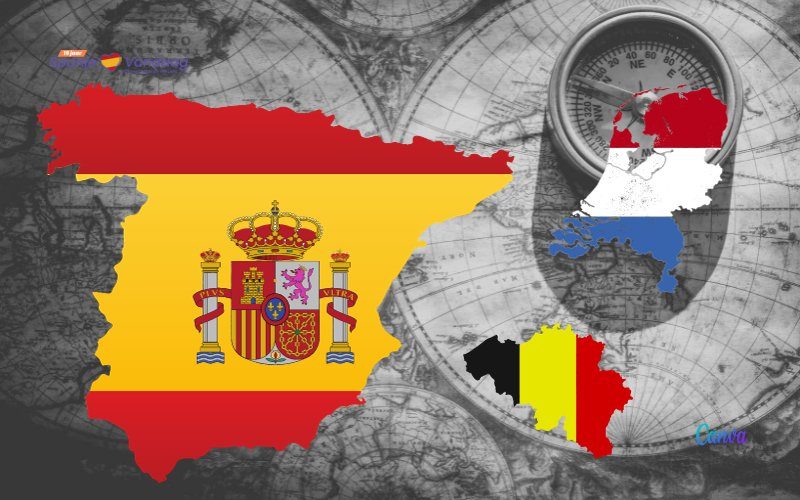 Hoe groot is Spanje ten opzichte van Nederland en België