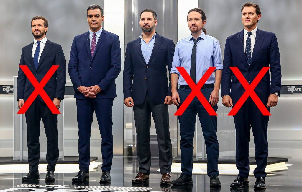 Van de vijf jonge politieke leiders in Spanje zijn er nog twee overgebleven