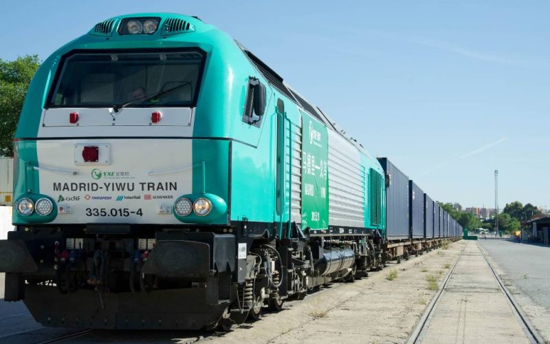 Transport-trein tussen China en Madrid heeft ook te maken met de transport-crisis