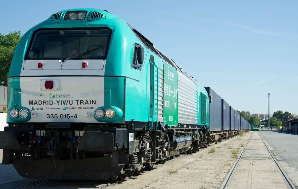 Transport-trein tussen China en Madrid heeft ook te maken met de transport-crisis