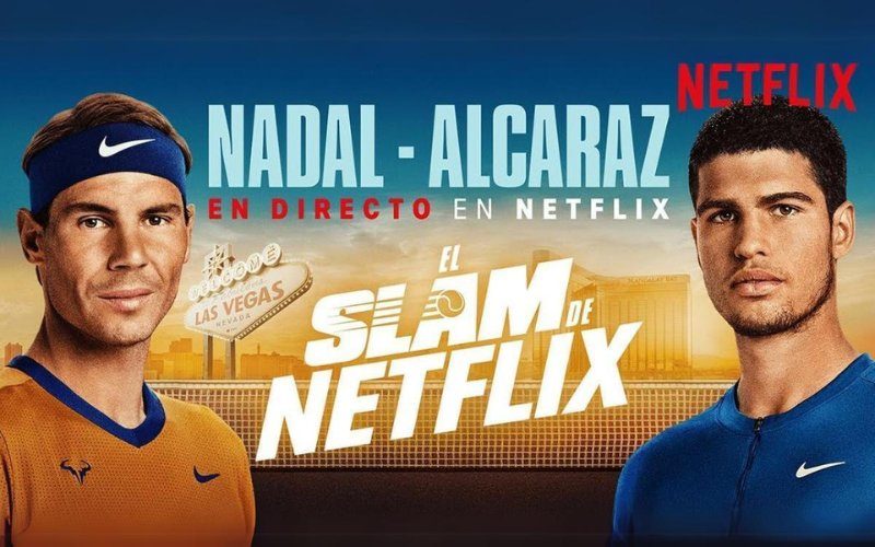 Zondagavond 3 maart: Nadal en Alcaraz tegenover elkaar voor 'The Netflix Slam'
