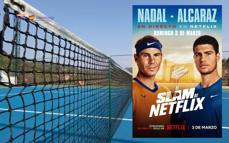 Rafael Nadal en Carlos Alcaraz tegenover elkaar voor 'The Netflix Slam' in Las Vegas