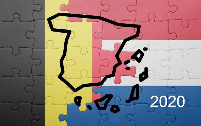 Overzicht van aantal Nederlanders en Belgen dat in Spanje woont (2020)