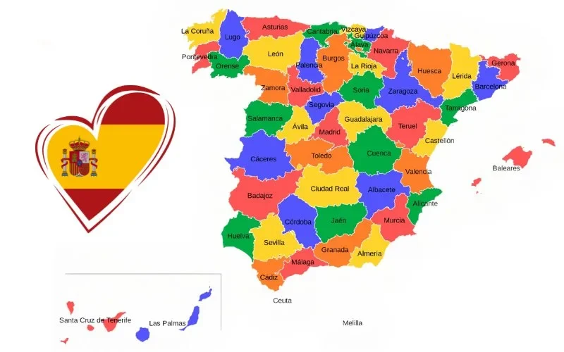 De invoering van provincies in Spanje bestaat 190 jaar