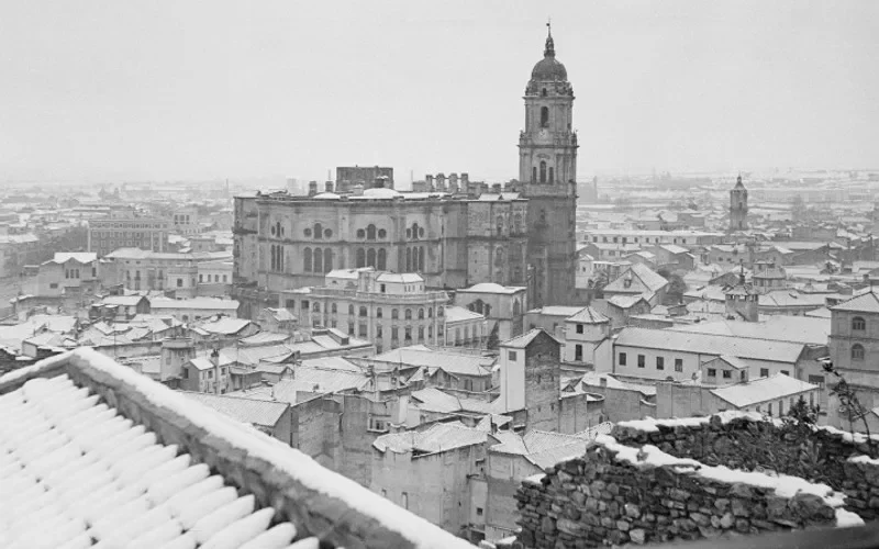 Foto's van uitzonderlijke sneeuwval in Málaga 70 jaar geleden