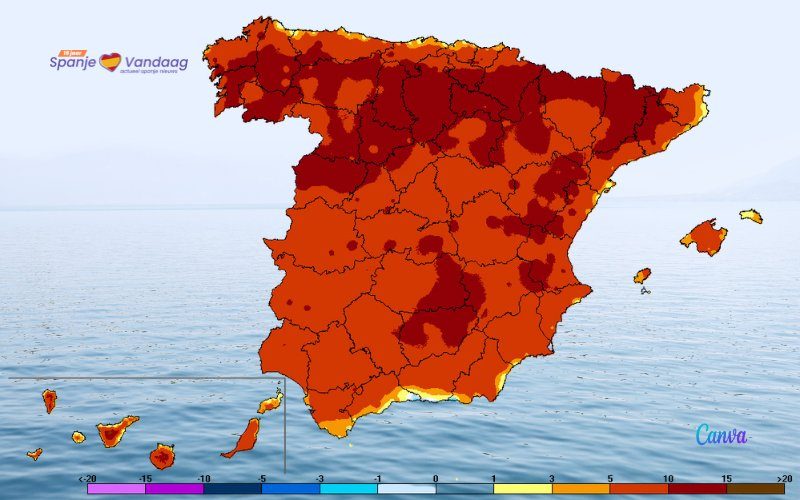 Oktober begint in Spanje met hoogste temperaturen van afgelopen 70 jaar