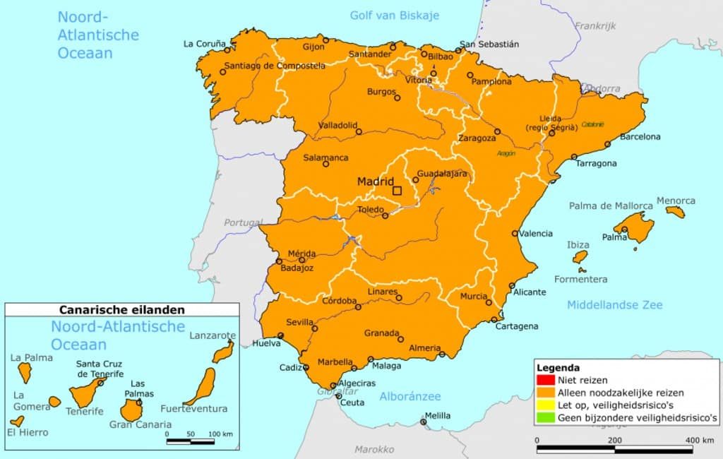 Wat gebeurt er nu na een Nederlands oranje reisadvies voor Spanje?