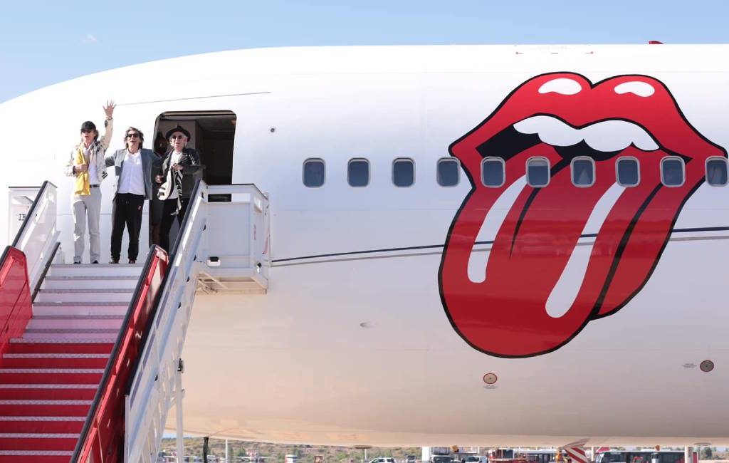 The Rolling Stones zijn met strenge veiligheidsmaatregelen geland in Madrid