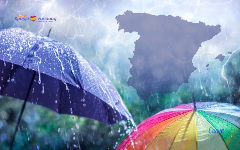 Spaanse weerdienst waarschuwt voor de regen tijdens een nieuwe DANA