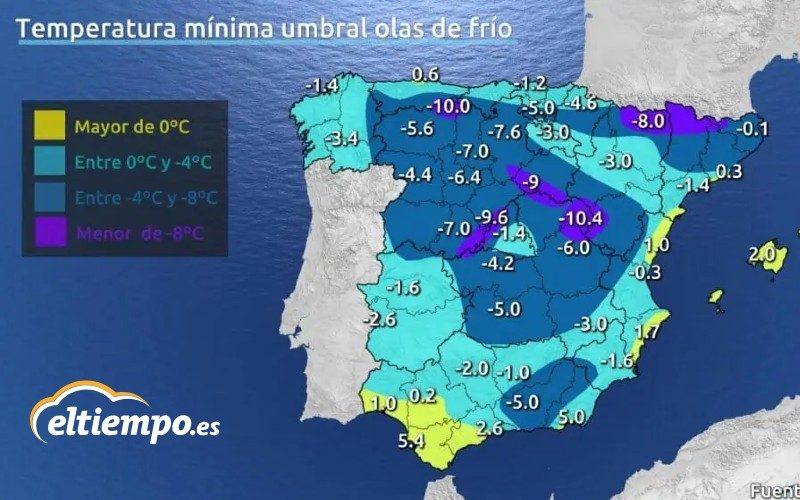 Strenge vorst in Spanje maar geen koudegolf of poolkou